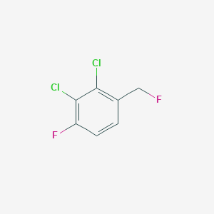 molecular formula C7H4Cl2F2 B14053607 1,2-Dichloro-3-fluoro-6-(fluoromethyl)benzene 