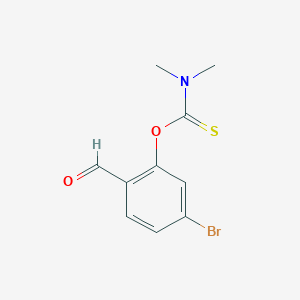 molecular formula C10H10BrNO2S B1405362 O-(5-Bromo-2-formylphenyl) dimethylcarbamothioate CAS No. 1624261-11-5