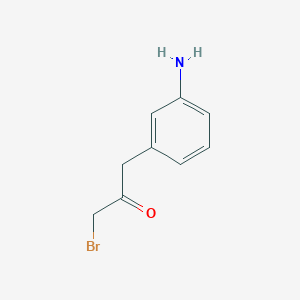 molecular formula C9H10BrNO B14053634 1-(3-Aminophenyl)-3-bromopropan-2-one 