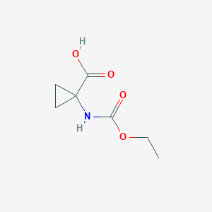 molecular formula C7H11NO4 B14053648 1-[(Ethoxycarbonyl)amino]cyclopropanecarboxylic acid CAS No. 85452-34-2