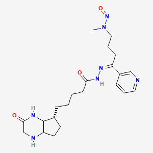 molecular formula C22H33N7O3 B1405365 N-Methyl-N-((Z)-4-(2-(5-((5R)-3-oxooctahydro-1H-cyclopenta[b]pyrazin-5-yl)pentanoyl)hydrazono)-4-(pyridin-3-yl)butyl)nitrous amide CAS No. 1951430-53-7
