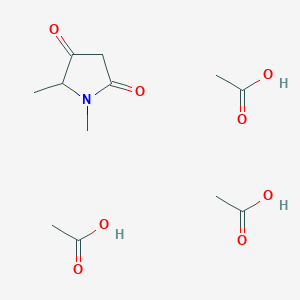 molecular formula C12H21NO8 B1405366 1,5-Dimethylpyrrolidine-2,4-dione triacetate CAS No. 1624262-33-4