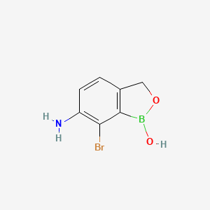 molecular formula C7H7BBrNO2 B14053661 6-amino-7-bromobenzo[c][1,2]oxaborol-1(3H)-ol 