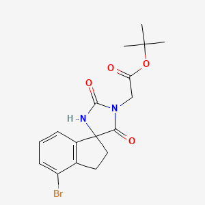 tert-Butyl 2-(4'-bromo-2,5-dioxo-2',3'-dihydrospiro[imidazolidine-4,1'-inden]-1-yl)acetate