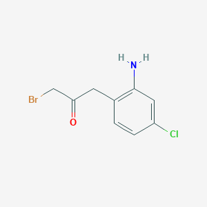 molecular formula C9H9BrClNO B14053680 1-(2-Amino-4-chlorophenyl)-3-bromopropan-2-one 