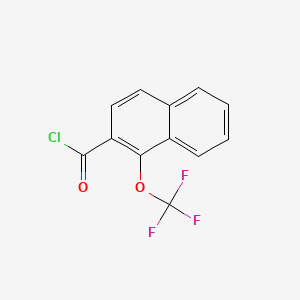 molecular formula C12H6ClF3O2 B14053703 1-(Trifluoromethoxy)naphthalene-2-carbonyl chloride 