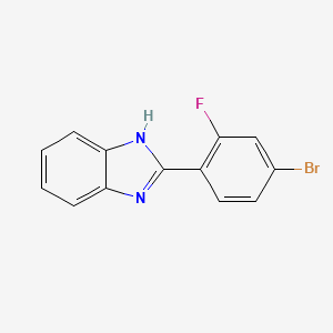 molecular formula C13H8BrFN2 B14053707 2-(4-bromo-2-fluorophenyl)-1H-benzimidazole CAS No. 883230-60-2