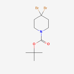 molecular formula C10H17Br2NO2 B1405372 tert-Butyl 4,4-dibromopiperidine-1-carboxylate CAS No. 1624261-43-3