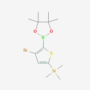 (4-Bromo-5-(4,4,5,5-tetramethyl-1,3,2-dioxaborolan-2-yl)thiophen-2-yl)trimethylsilane