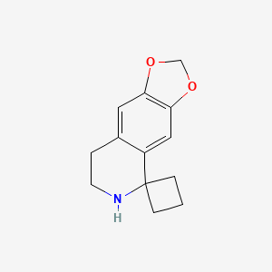 molecular formula C13H15NO2 B14053746 7',8'-Dihydro-6'H-spiro[cyclobutane-1,5'-[1,3]dioxolo[4,5-G]isoquinoline] 