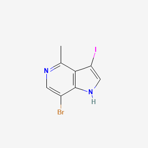 molecular formula C8H6BrIN2 B1405376 7-溴-3-碘-4-甲基-1H-吡咯并[3,2-c]吡啶 CAS No. 1621963-71-0