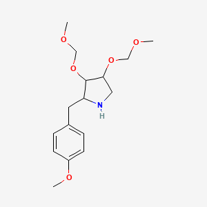 3,4-Bis(methoxymethoxy)-2-[(4-methoxyphenyl)methyl]pyrrolidine