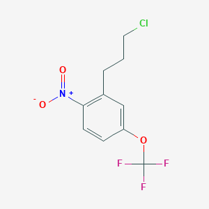 molecular formula C10H9ClF3NO3 B14053825 1-(3-Chloropropyl)-2-nitro-5-(trifluoromethoxy)benzene 