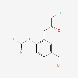 1-(5-(Bromomethyl)-2-(difluoromethoxy)phenyl)-3-chloropropan-2-one