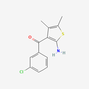 molecular formula C13H12ClNOS B14053833 Methanone, (2-amino-4,5-dimethyl-3-thienyl)(3-chlorophenyl)- CAS No. 247206-82-2