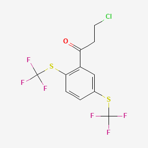 1-(2,5-Bis(trifluoromethylthio)phenyl)-3-chloropropan-1-one