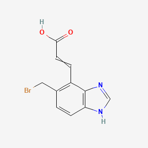 (E)-3-(5-Bromomethyl-1H-benzo[d]imidazol-4-yl)acrylic acid