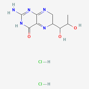 molecular formula C9H15Cl2N5O3 B14053902 2-amino-6-(1,2-dihydroxypropyl)-6,7-dihydro-3H-pteridin-4-one;dihydrochloride 