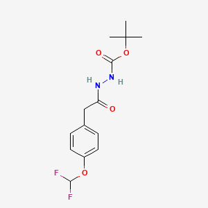 tert-Butyl 2-(2-(4-(difluoromethoxy)phenyl)acetyl)hydrazinecarboxylate