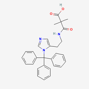 2,2-dimethyl-3-oxo-3-((2-(1-trityl-1H-imidazol-5-yl)ethyl)amino)propanoic acid