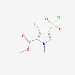 Methyl 4-(chlorosulfonyl)-3-fluoro-1-methyl-1H-pyrrole-2-carboxylate