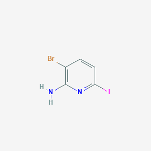 molecular formula C5H4BrIN2 B14053959 3-Bromo-6-iodopyridin-2-amine 