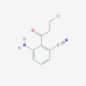 1-(2-Amino-6-cyanophenyl)-3-chloropropan-1-one