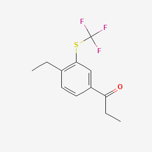 1-(4-Ethyl-3-(trifluoromethylthio)phenyl)propan-1-one