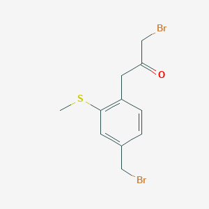 1-Bromo-3-(4-(bromomethyl)-2-(methylthio)phenyl)propan-2-one