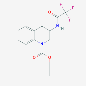 molecular formula C16H19F3N2O3 B1405402 叔丁基3-(2,2,2-三氟乙酰氨基)-3,4-二氢喹啉-1(2H)-羧酸酯 CAS No. 1799434-58-4