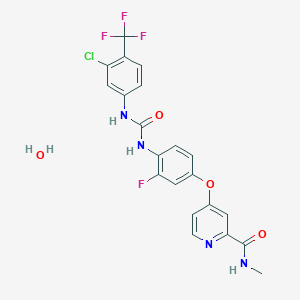 4-[4-[[4-chloro-3-(trifluoromethyl)phenyl]carbamoylamino]-3-fluorophenoxy]-N-methylpyridine-2-carboxamide,hydrate