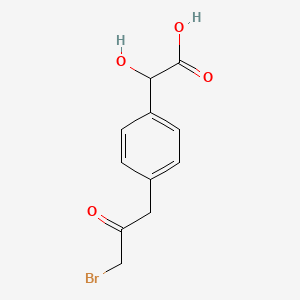 1-Bromo-3-(4-(carboxy(hydroxy)methyl)phenyl)propan-2-one