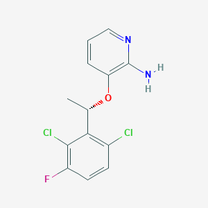 B1405416 (S)-3-(1-(2,6-Dichloro-3-fluorophenyl)-ethoxy)pyridin-2-amine CAS No. 1448326-32-6