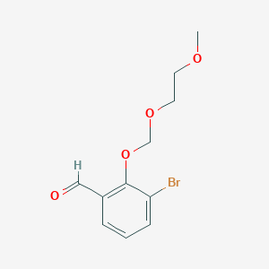 molecular formula C11H13BrO4 B1405419 3-Bromo-2-(2-methoxy-ethoxymethoxy) benzaldehyde CAS No. 167165-56-2
