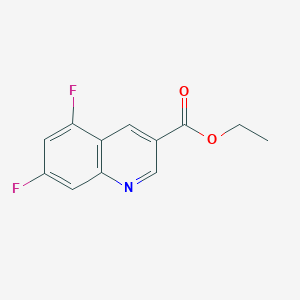 molecular formula C12H9F2NO2 B1405422 Ethyl 5,7-difluoroquinoline-3-carboxylate CAS No. 1799421-13-8