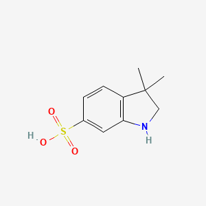 molecular formula C10H13NO3S B1405424 3,3-dimethyl-2,3-dihydro-1H-indole-6-sulfonic acid CAS No. 1316066-02-0