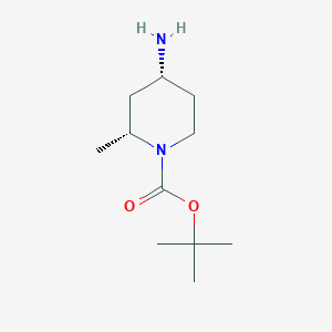 molecular formula C11H22N2O2 B1405428 (2R,4R)-rel-tert-Butyl 4-amino-2-methylpiperidine-1-carboxylate CAS No. 1434073-24-1