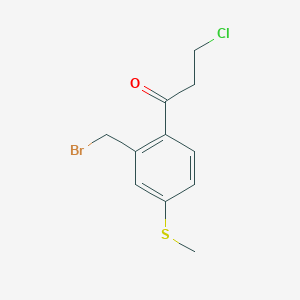 1-(2-(Bromomethyl)-4-(methylthio)phenyl)-3-chloropropan-1-one