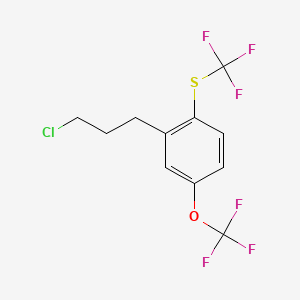 1-(3-Chloropropyl)-5-(trifluoromethoxy)-2-(trifluoromethylthio)benzene