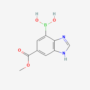 (6-(methoxycarbonyl)-1H-benzo[d]imidazol-4-yl)boronic acid