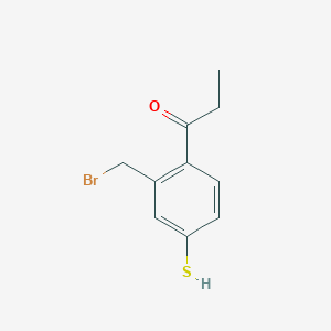 1-(2-(Bromomethyl)-4-mercaptophenyl)propan-1-one