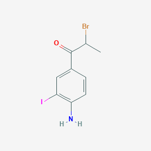 1-(4-Amino-3-iodophenyl)-2-bromopropan-1-one