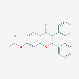 4-Oxo-2,3-diphenyl-4H-1-benzopyran-7-yl acetate