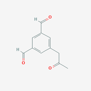 molecular formula C11H10O3 B14054542 1-(3,5-Diformylphenyl)propan-2-one 