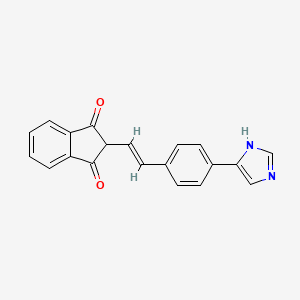 molecular formula C20H14N2O2 B1405455 (E)-2-(4-(1H-咪唑-4-基)苯乙烯基)-1H-茚-1,3(2H)-二酮 CAS No. 1799442-82-2