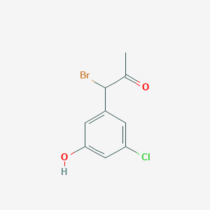 1-Bromo-1-(3-chloro-5-hydroxyphenyl)propan-2-one