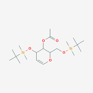 molecular formula C20H40O5Si2 B14054588 4-O-Acetyl-3,6-di-O-tert-butyldimethylsilyl-D-galactal 