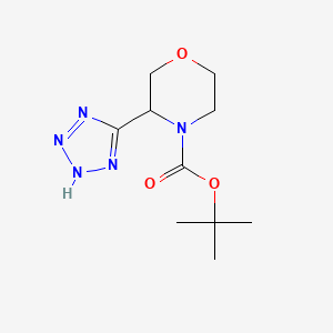 molecular formula C10H17N5O3 B1405469 叔丁基3-(2H-四唑-5-基)吗啉-4-羧酸酯 CAS No. 863646-43-9