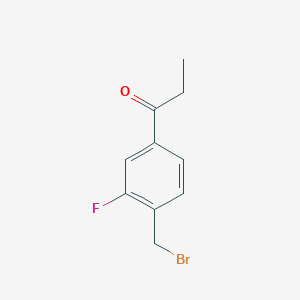 1-(4-(Bromomethyl)-3-fluorophenyl)propan-1-one