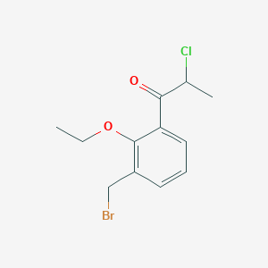 1-(3-(Bromomethyl)-2-ethoxyphenyl)-2-chloropropan-1-one